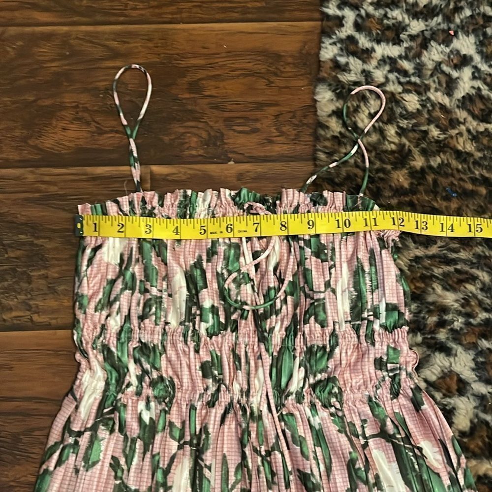 Zara Printed Pleated Multi Print Floral Contemporary Feminine Cottage Core Dress - Picture 10 of 16